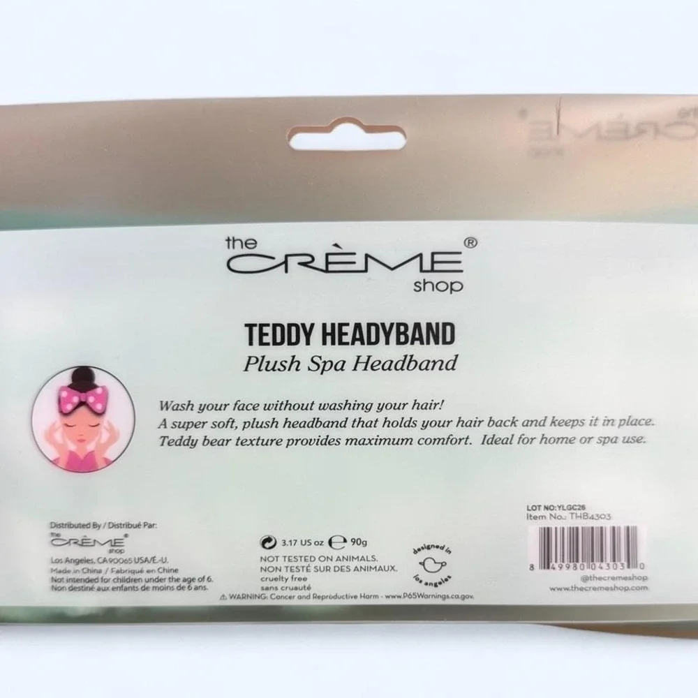 The‎ Crème Shop Teddy Plush Spa Headband